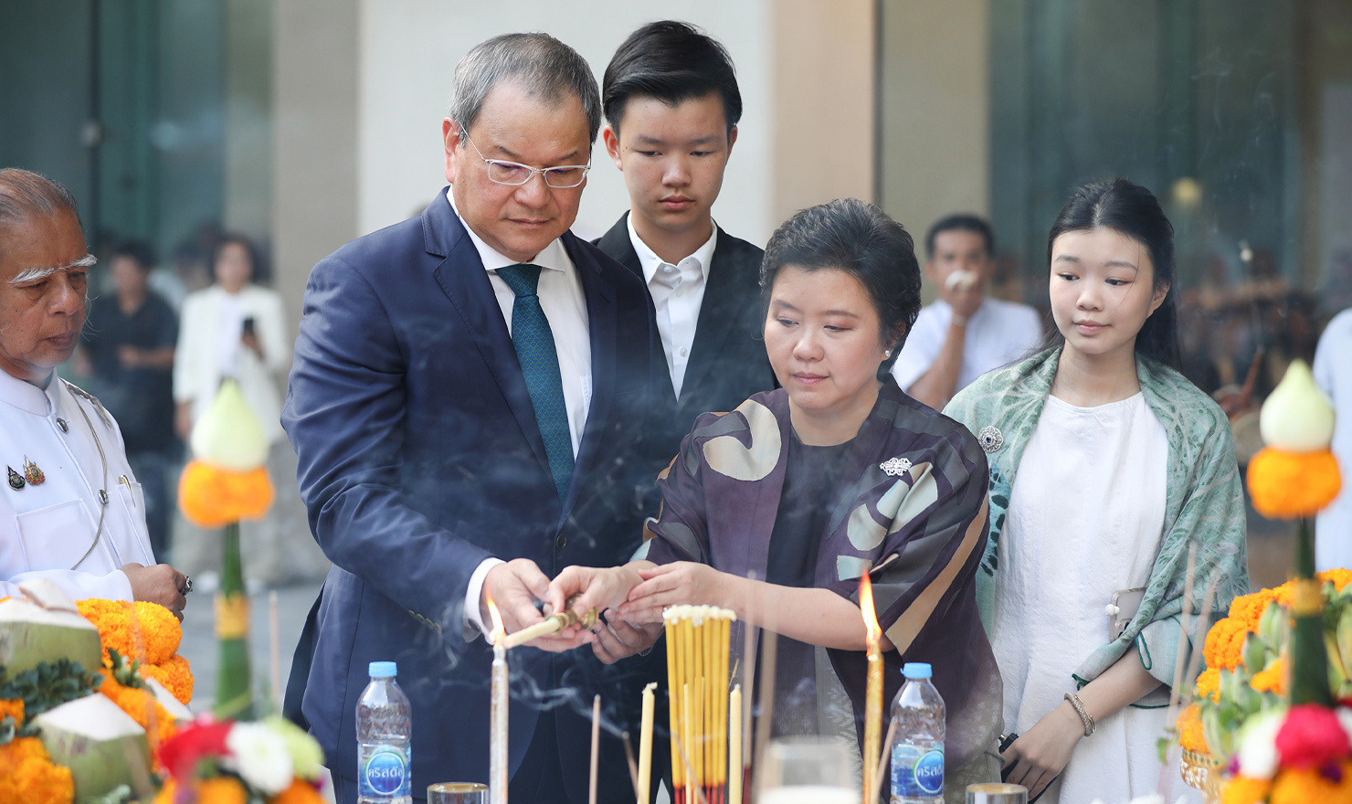 พิธีทำบุญครบรอบ 80 ปี ไทยกรุ๊ป โฮลดิ้งส์ ณ อาคารสำนักงานใหญ่ถนนสุรวงศ์