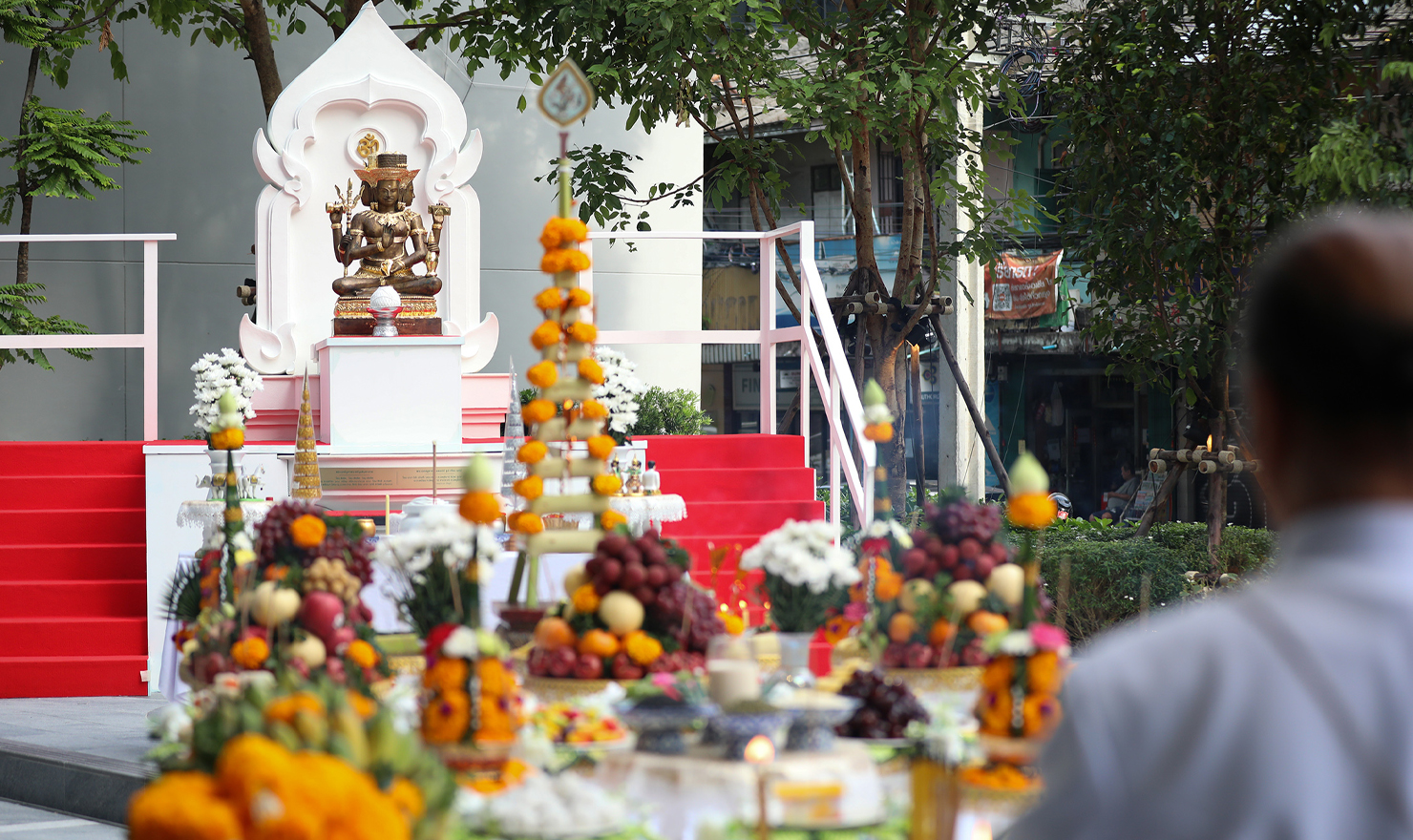 พิธีทำบุญครบรอบ 80 ปี ไทยกรุ๊ป โฮลดิ้งส์ ณ อาคารสำนักงานใหญ่ถนนสุรวงศ์